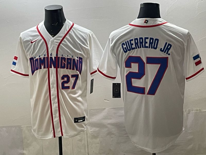 Men 2026 World Cub #27 Guerrero jr White Game Nike MLB Jersey style 004